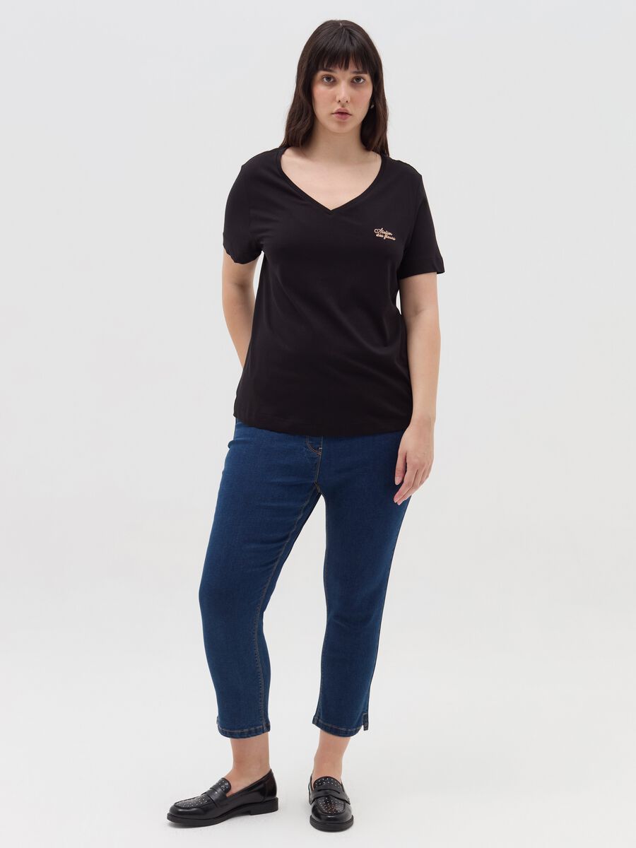 Curvy T-shirt with lurex embroidery_1