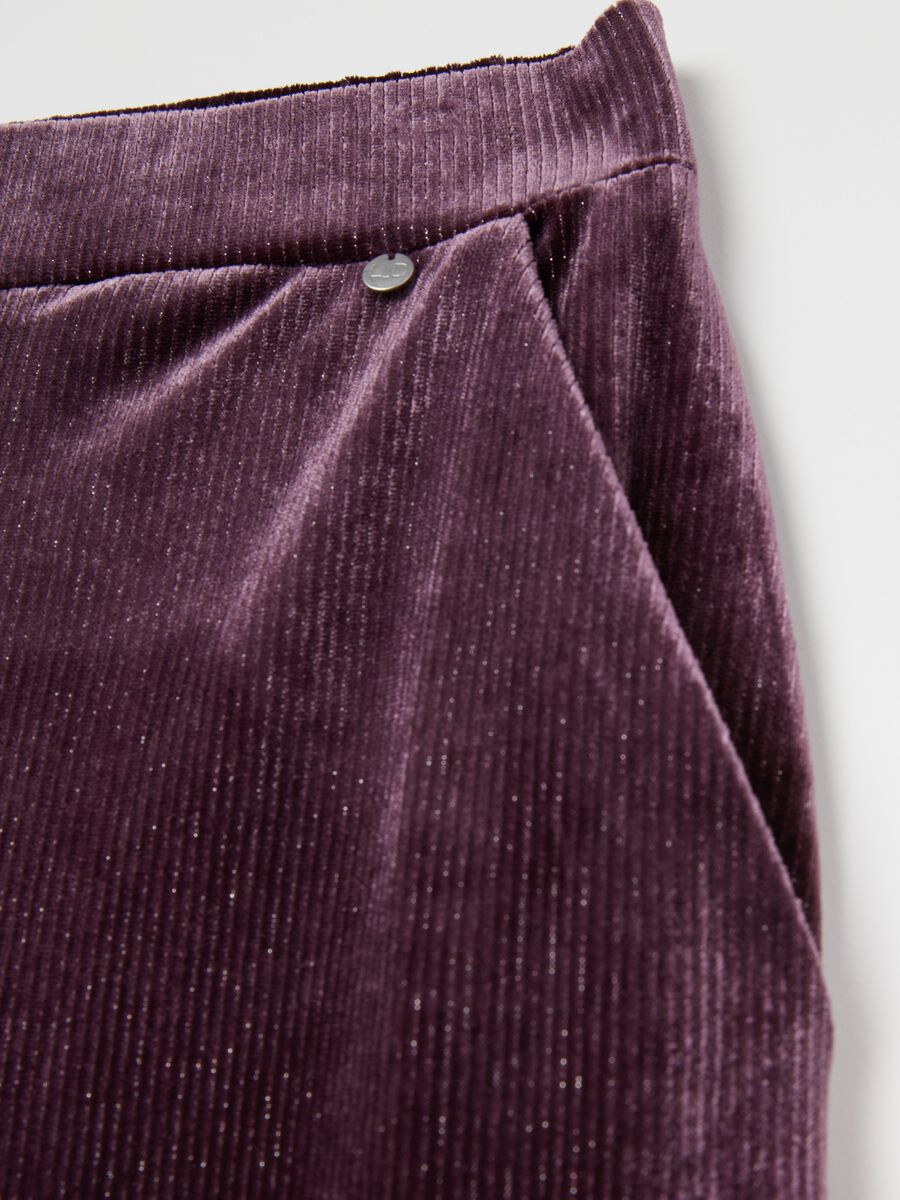 Palazzo trousers in corduroy with pockets_5