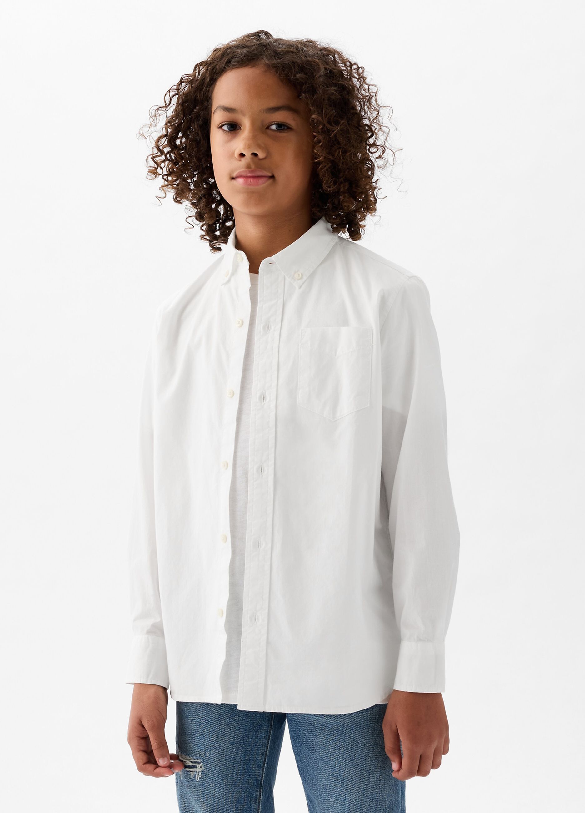 Organic cotton shirt with pocket