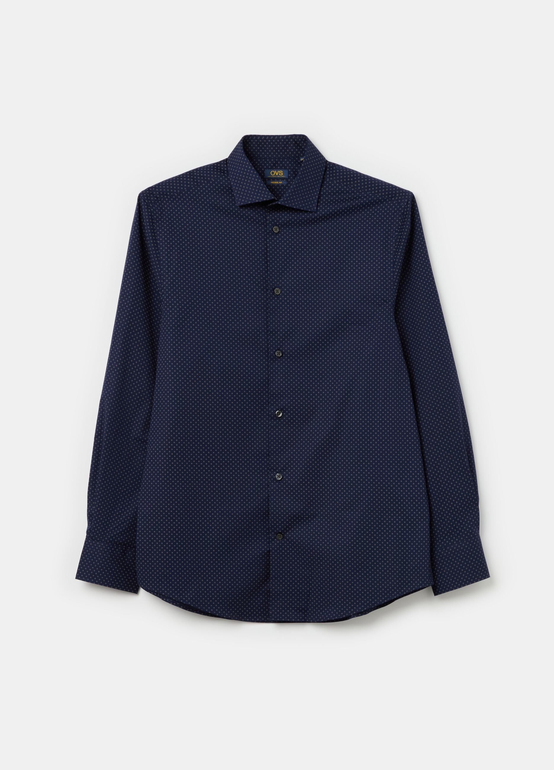 Regular-fit shirt with micro pattern