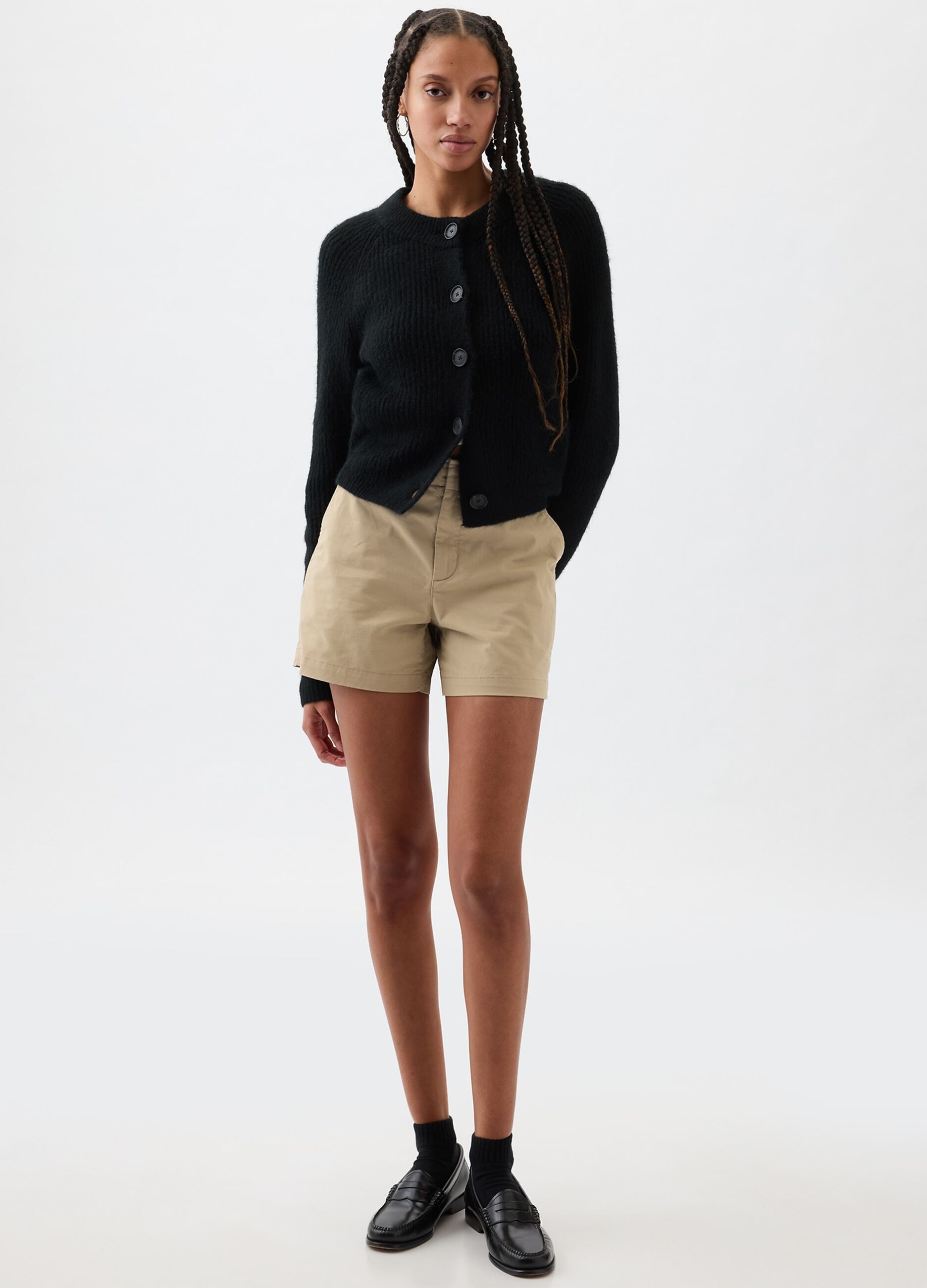 Shorts chino in cotone stretch