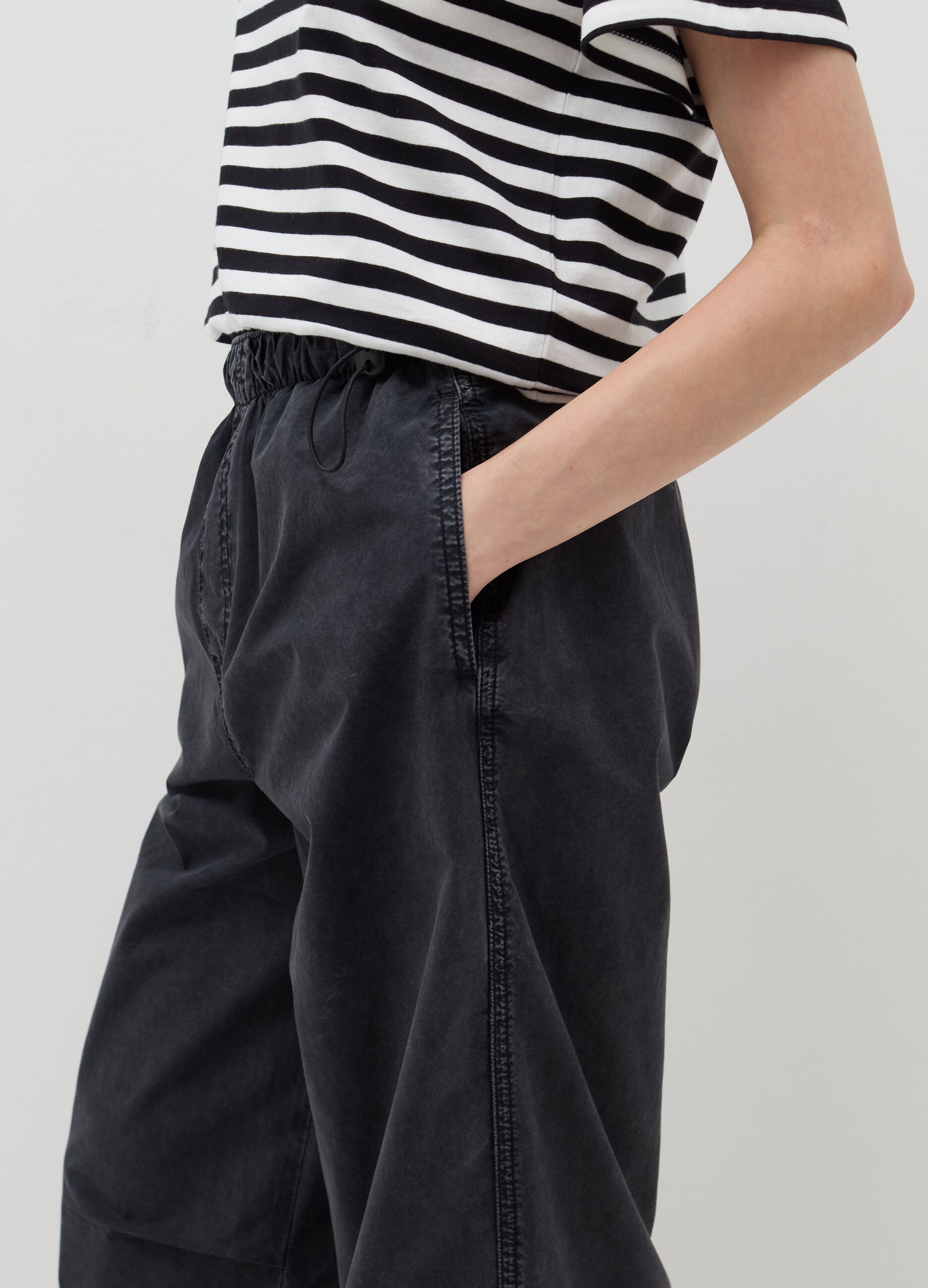 Cotton parachute trousers