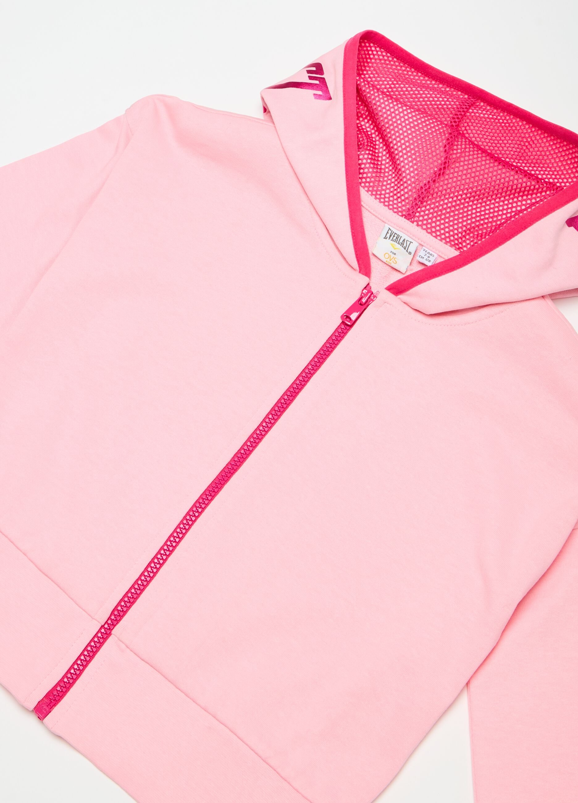 Full-zip con cappuccio stampa logo