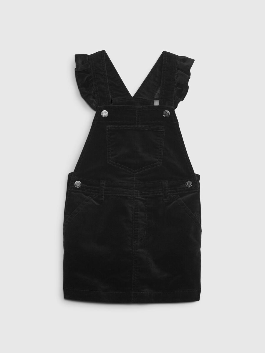 Pinafore in velvet with frills_0