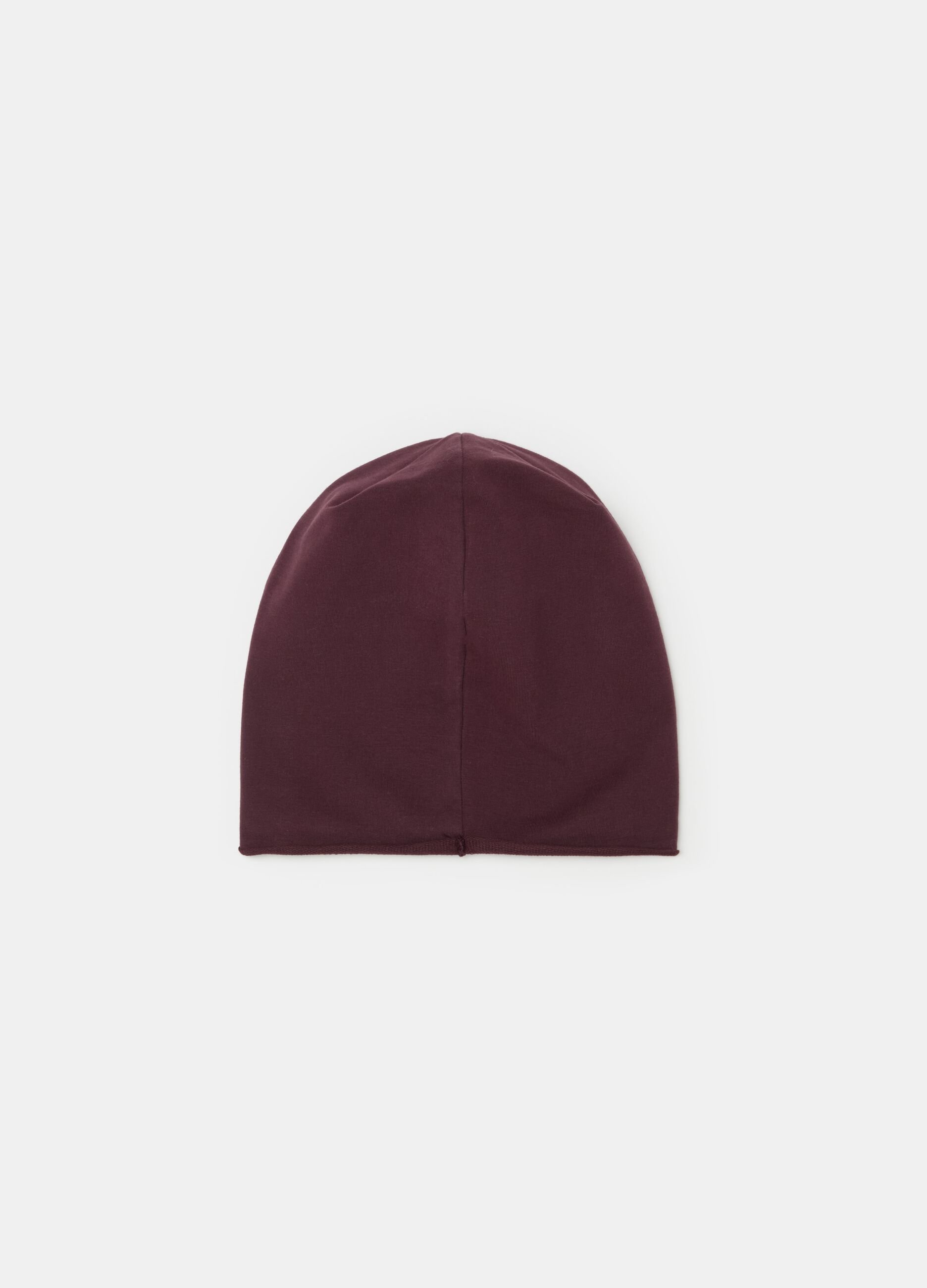 Solid colour hat in French terry