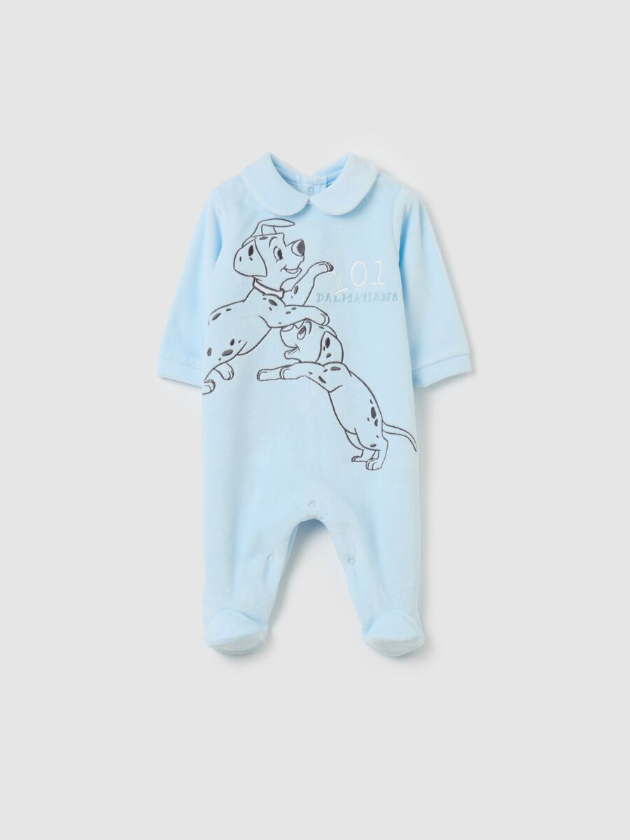 101 Dalmatians velour onesie with feet_0