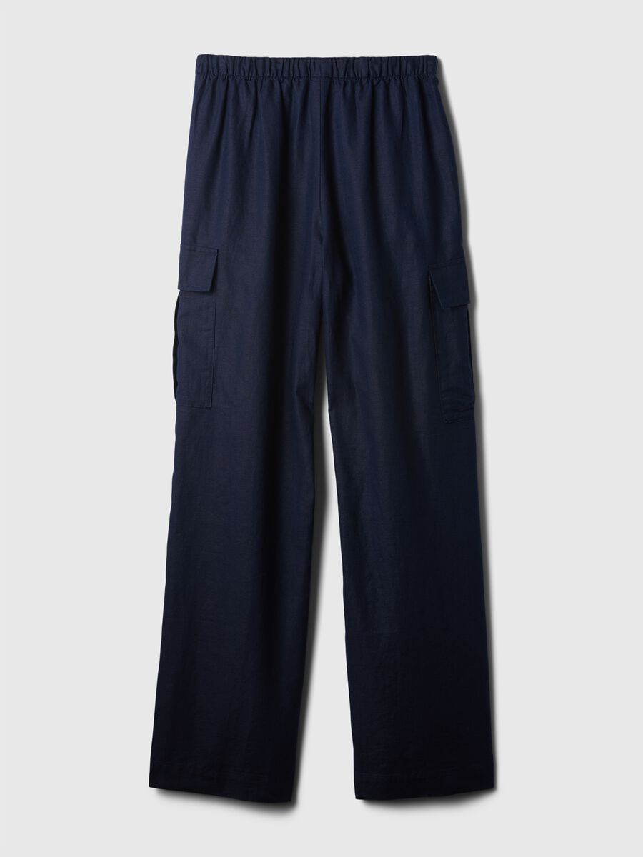 Pull-on wide-leg cargo trousers_6