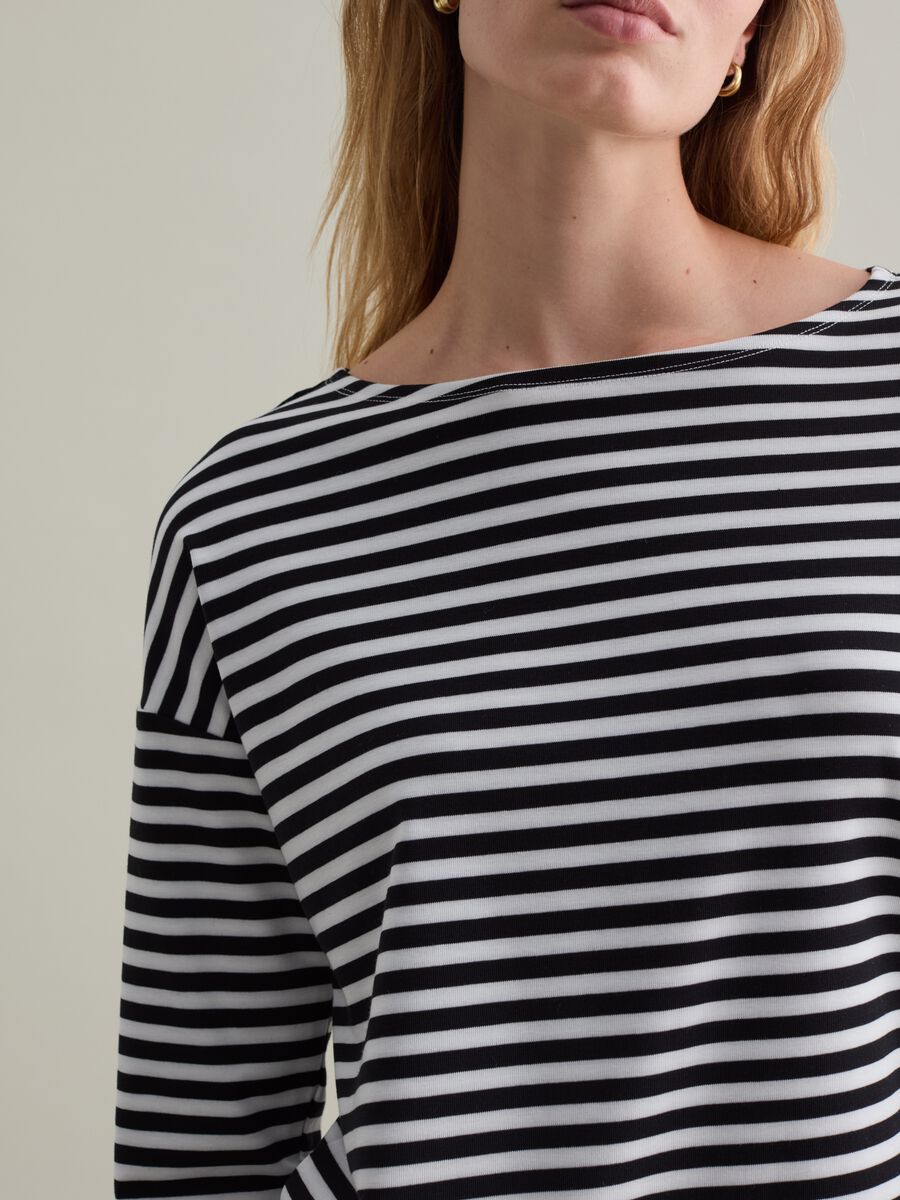 Long-sleeved striped T-shirt_5