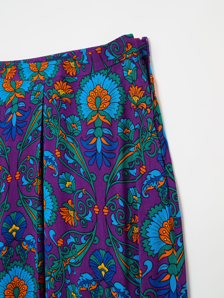 Midi skirt in viscose with print_5