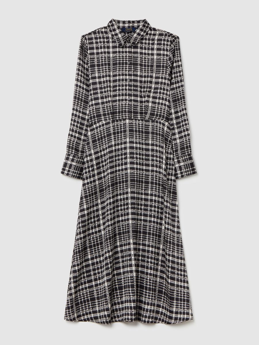 Long shirt dress in prince of Wales_4