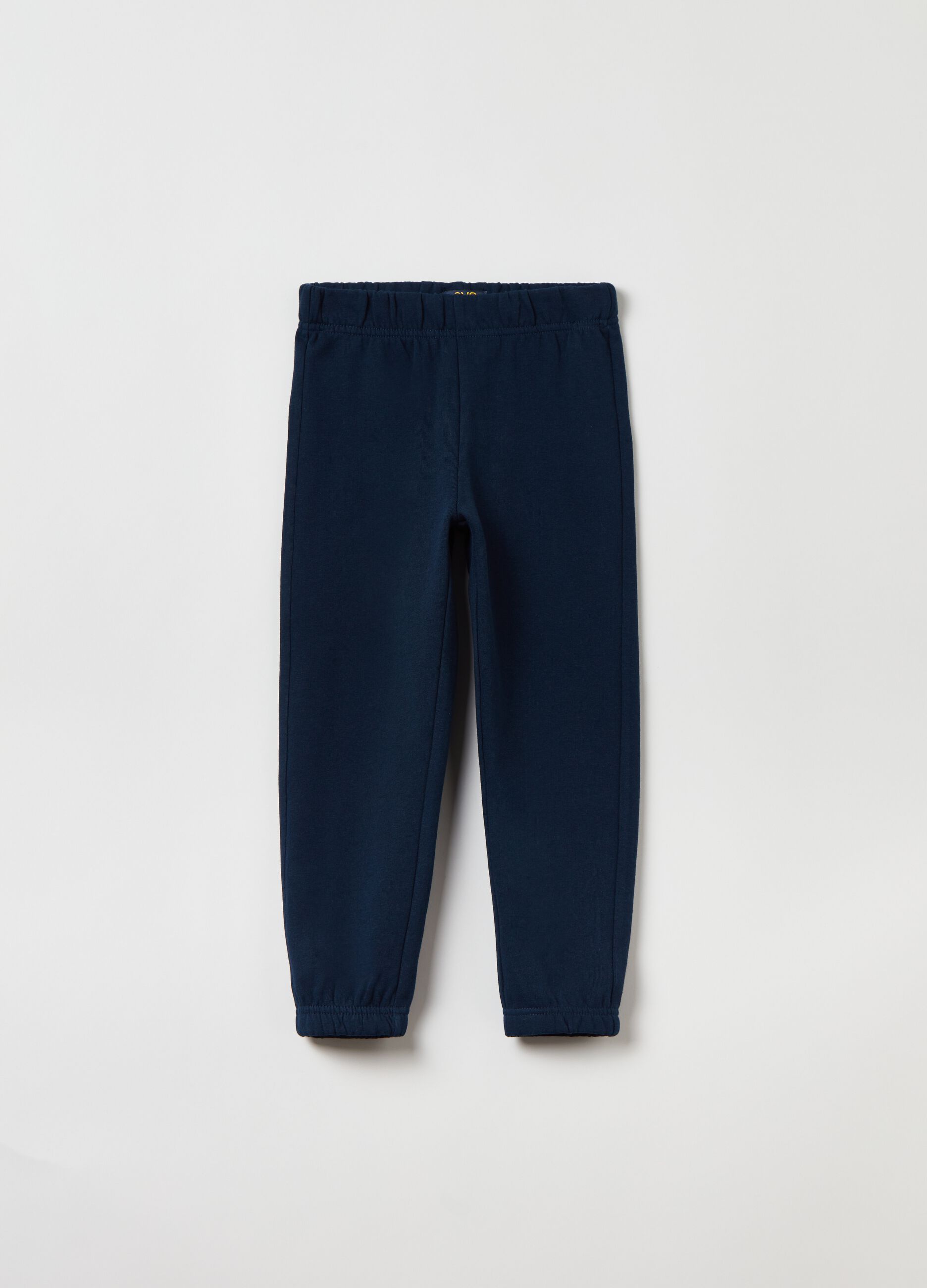 Fleece joggers with elasticated edging