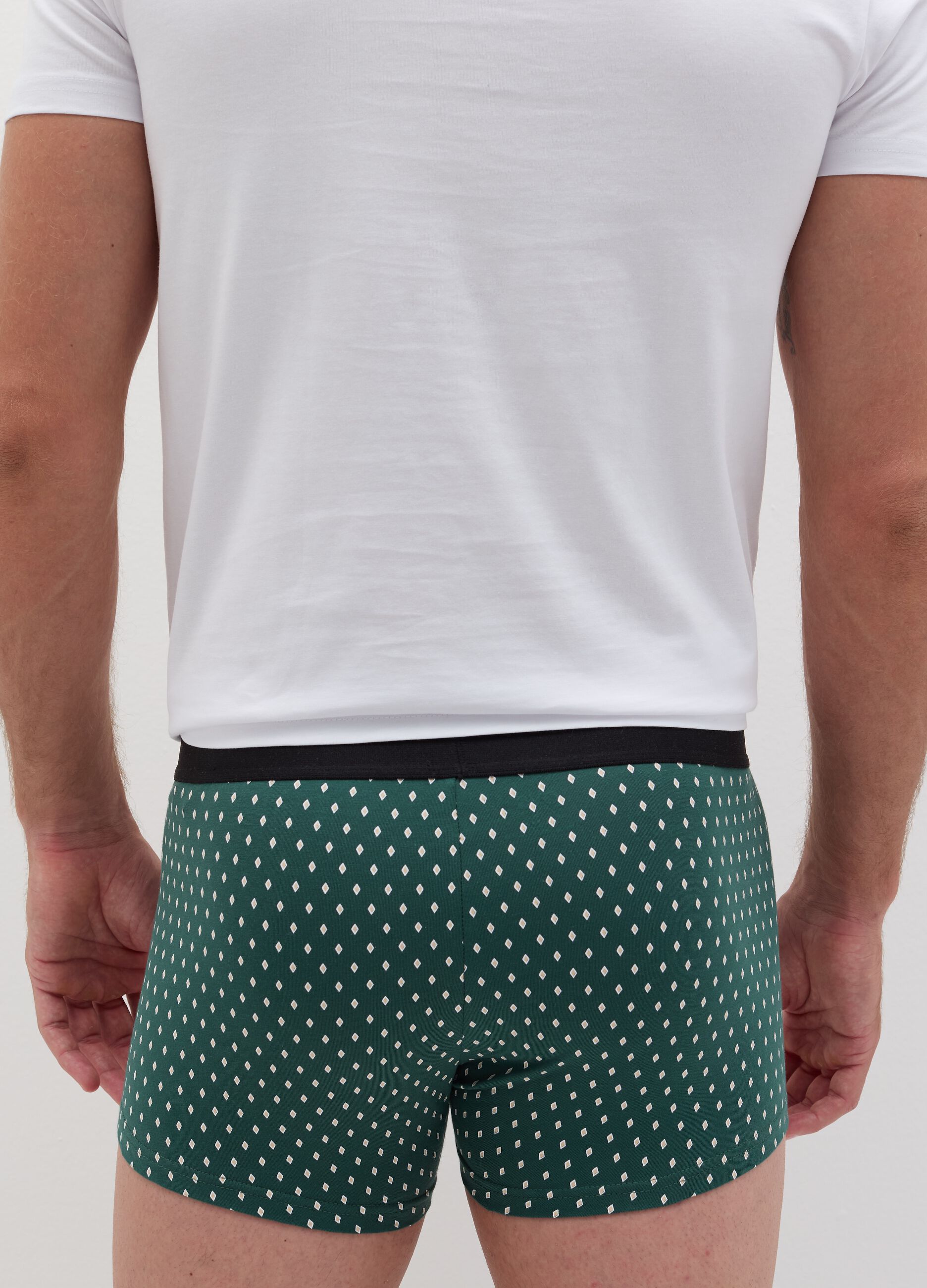 Three-pack boxer shorts with micro pattern