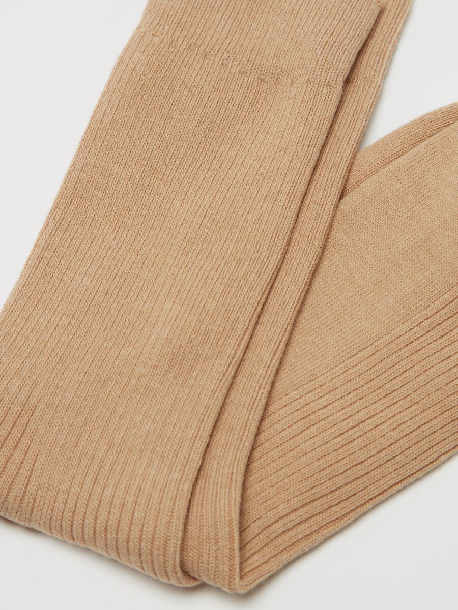 Stretch midi socks with ribbing_1