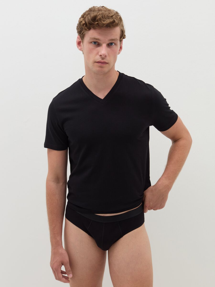 Five-pack briefs with external elastic_0