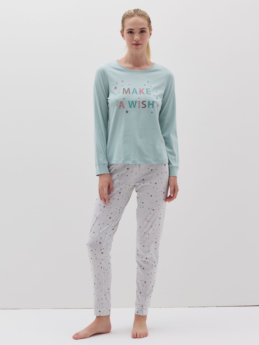 Long pyjamas with small stars print_0