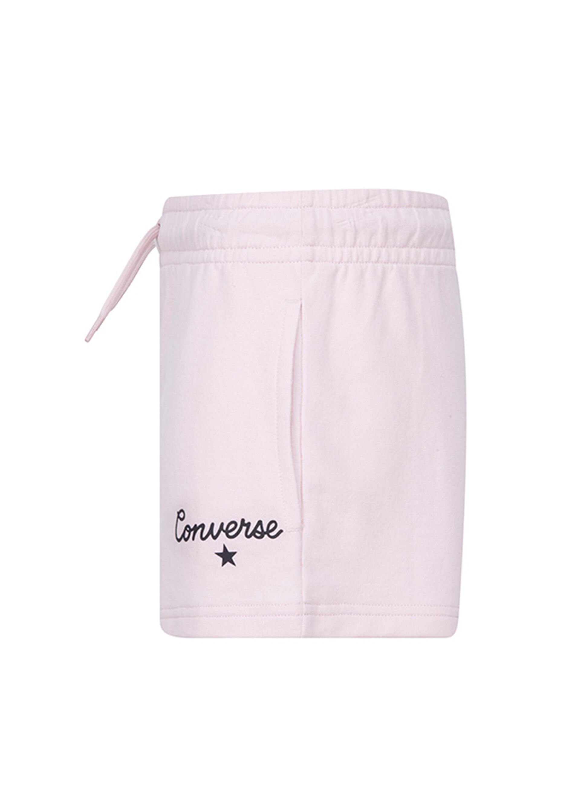 Cotton shorts with printed lettering