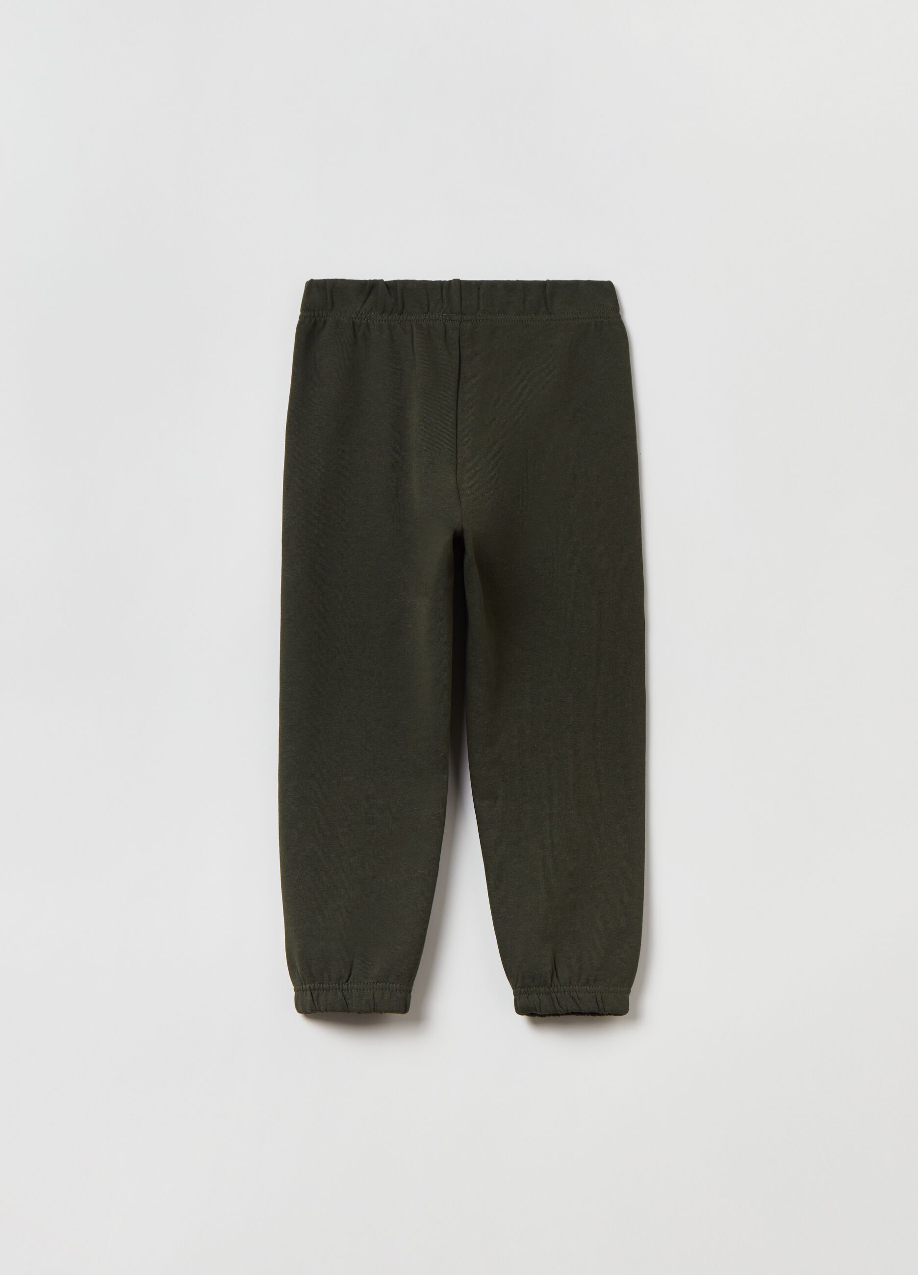 Fleece joggers with elasticated edging