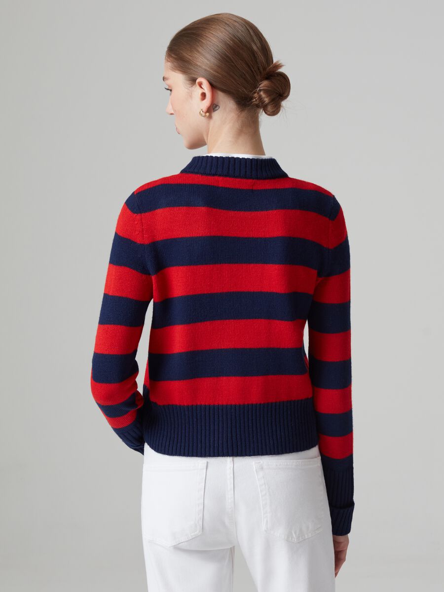 Pullover a righe con scollo rotondo_2