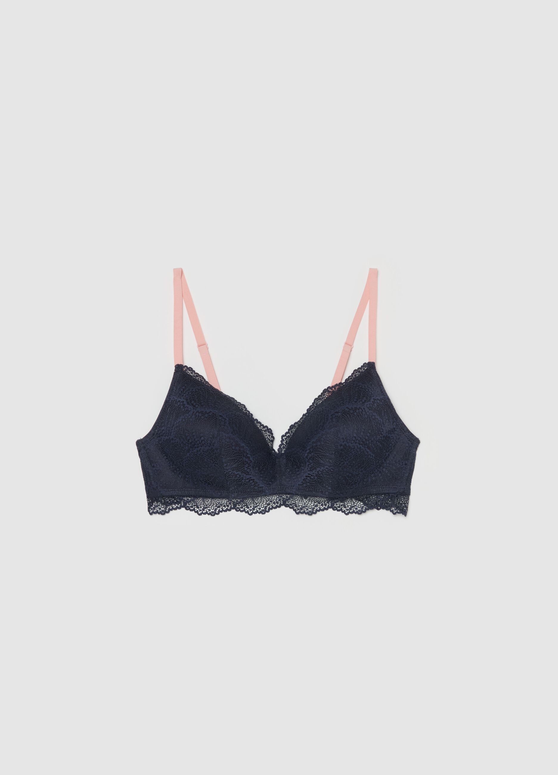 Ele two-tone lace bra without underwiring with cup