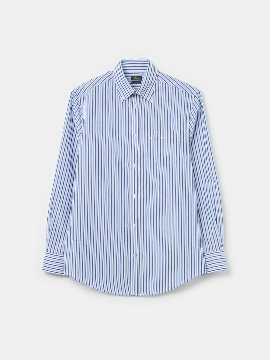 Regular-fit shirt with striped pattern_5