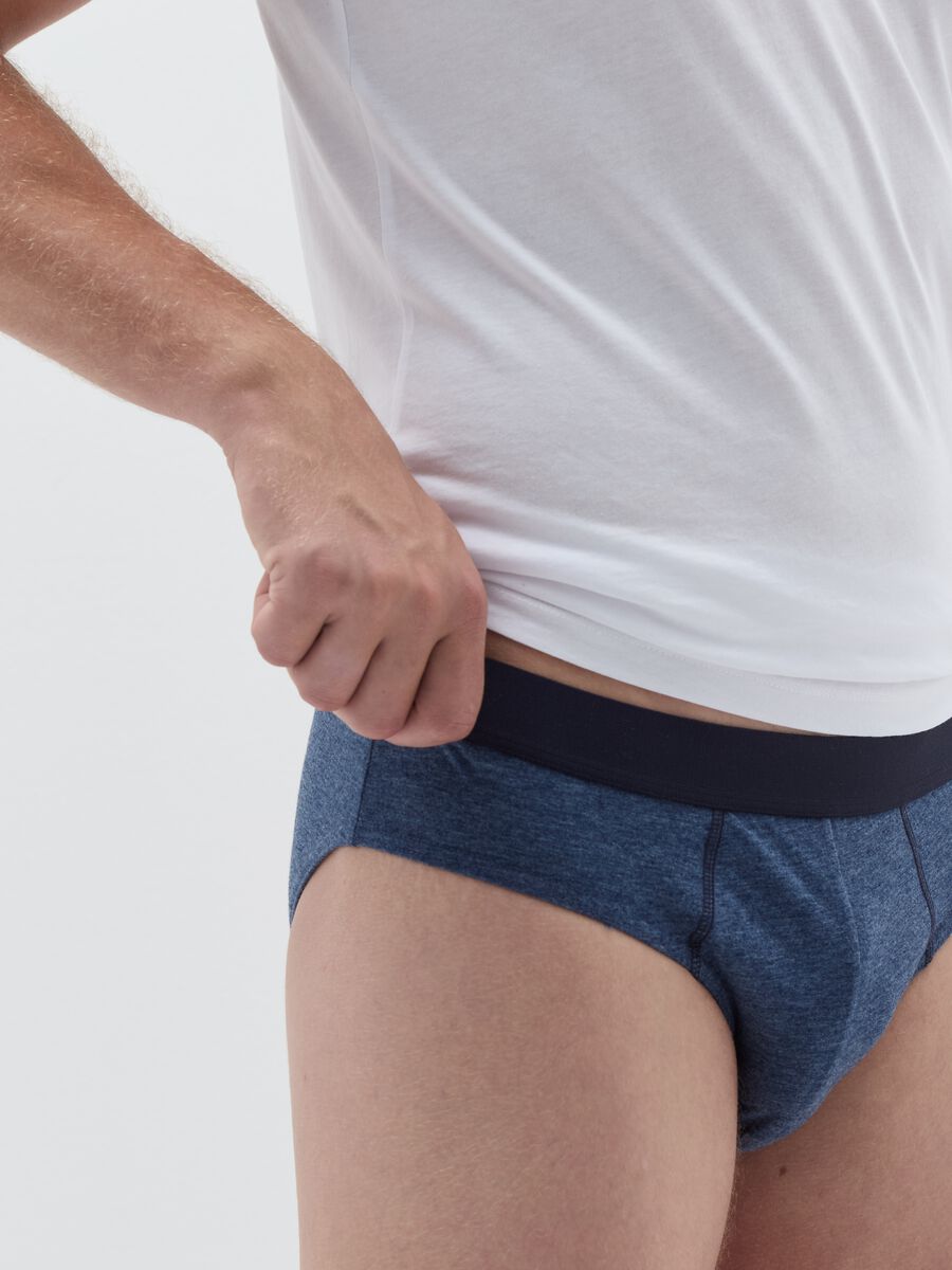 Five-pack briefs in cotton with external elastic_4