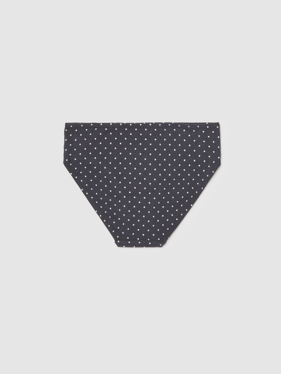 Organic cotton briefs with polka dot pattern_1