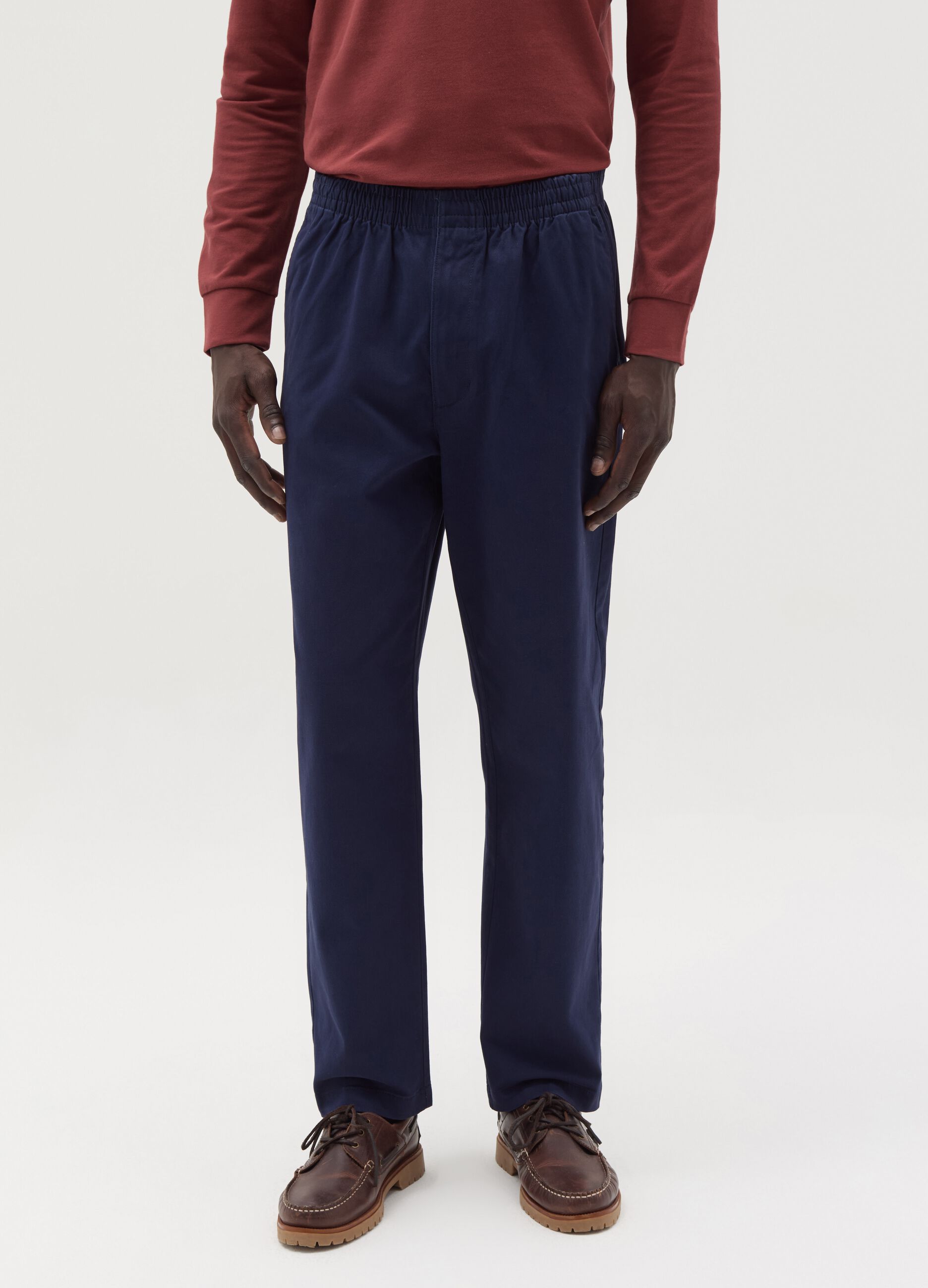 Chino trousers in stretch Oxford cotton