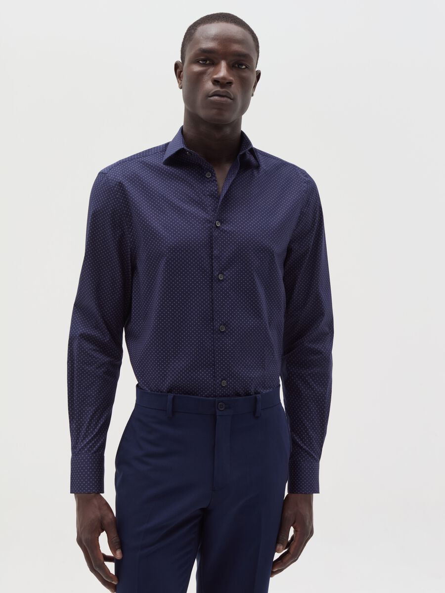 Regular-fit shirt with micro pattern_0