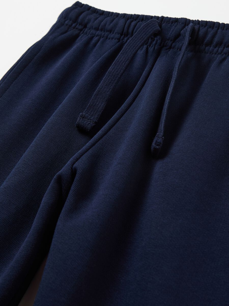 Fleece joggers with pockets and drawstring_3