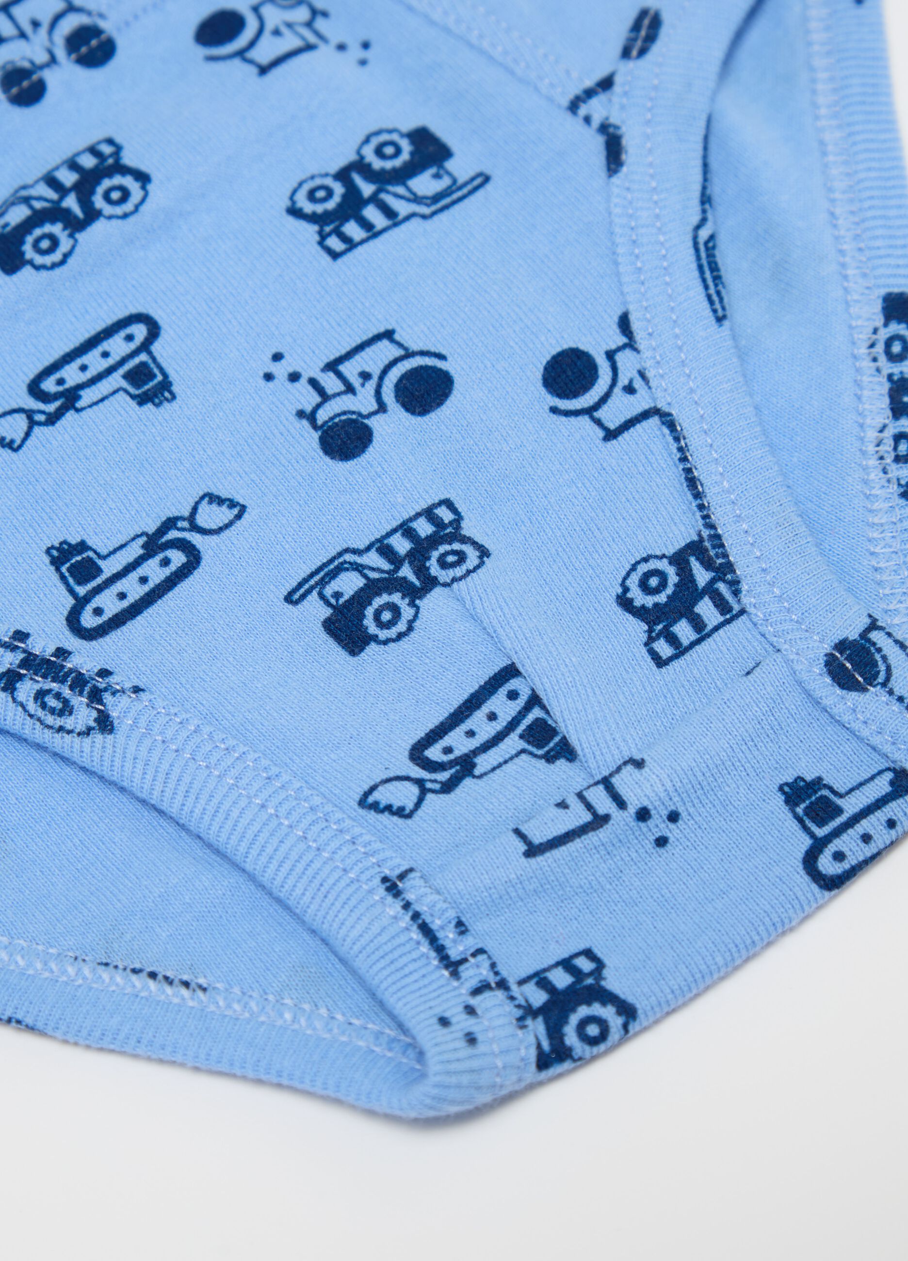 Two-pack briefs in organic cotton with print