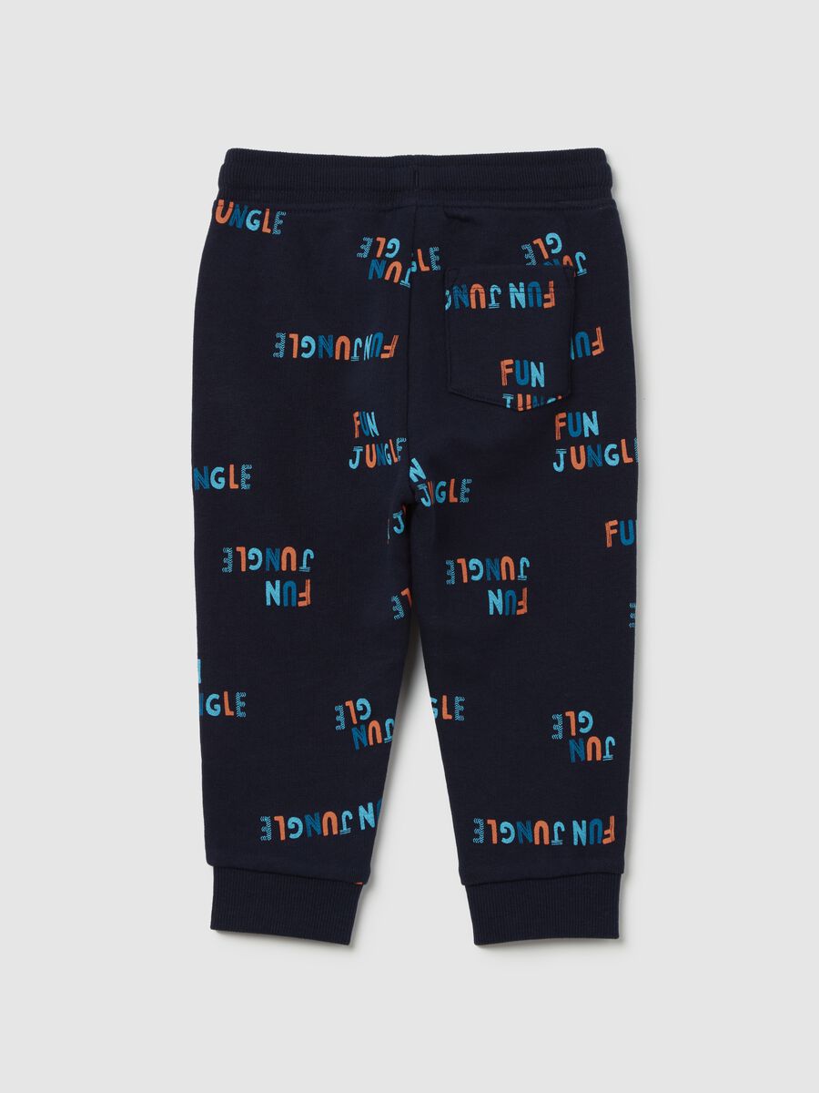 Joggers in felpa con coulisse stampa "Fun Jungle"_1