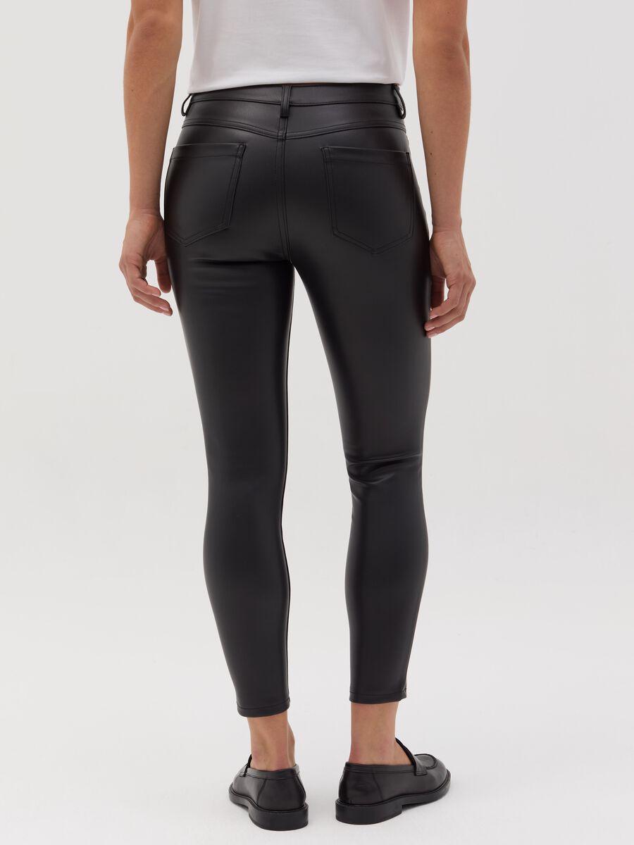 Glossy-effect skinny-fit trousers_3