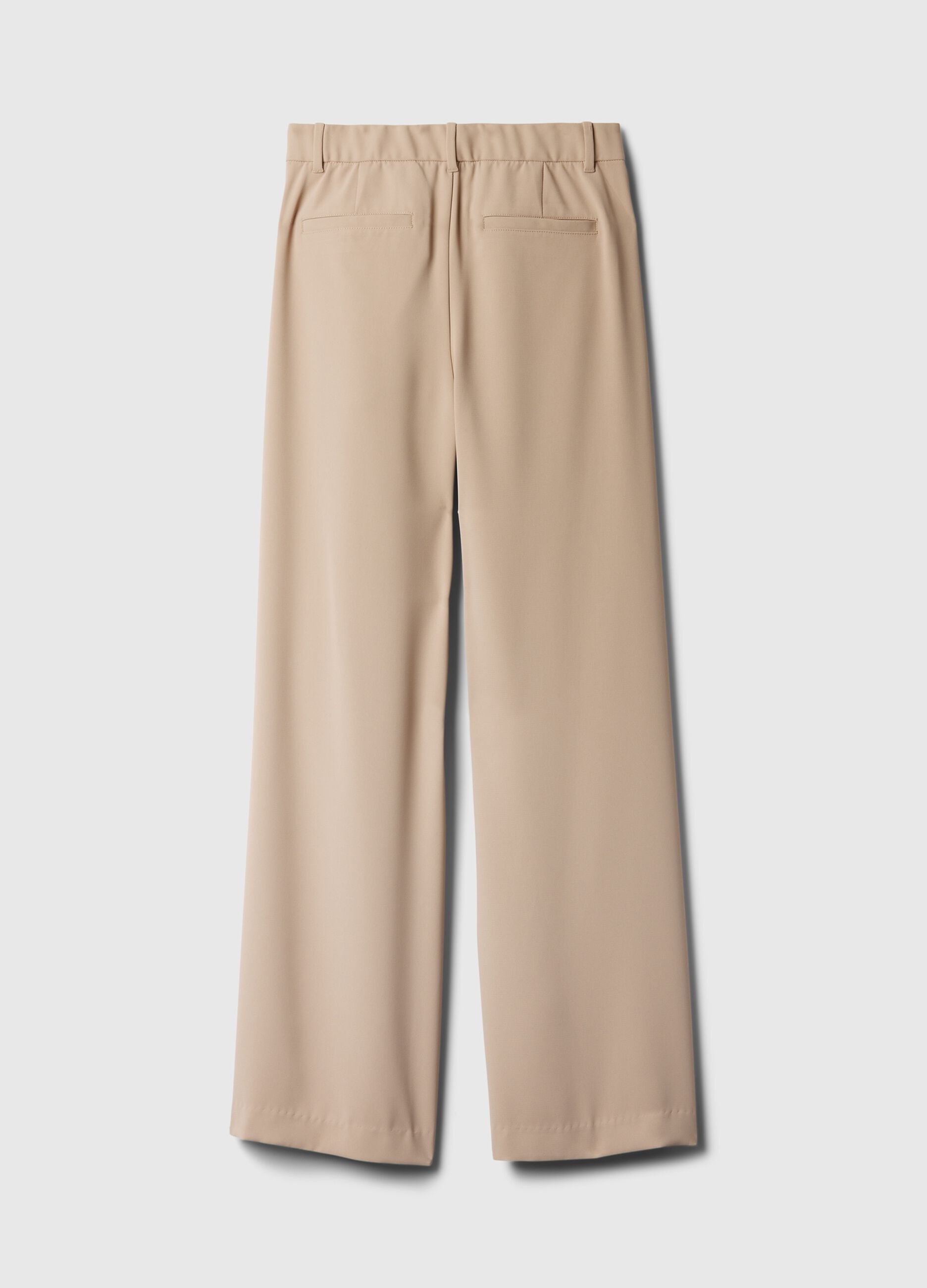 Wide-leg trousers with high waist and darts