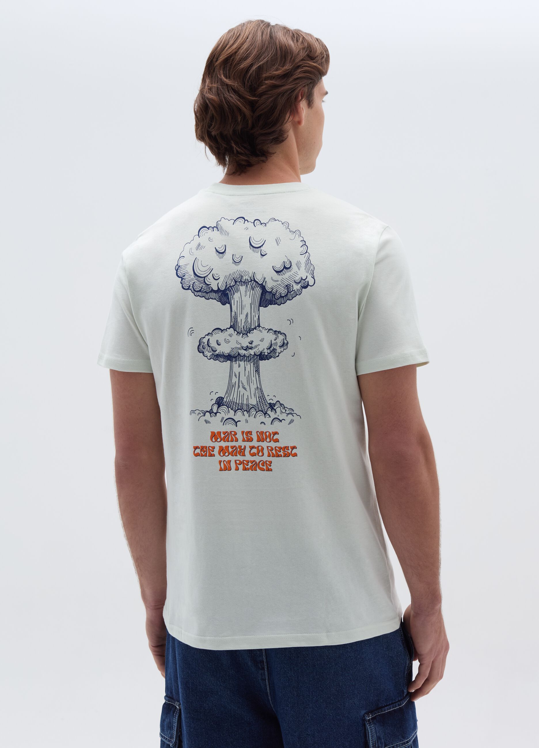 T-shirt in cotone motivo There is no Planet B