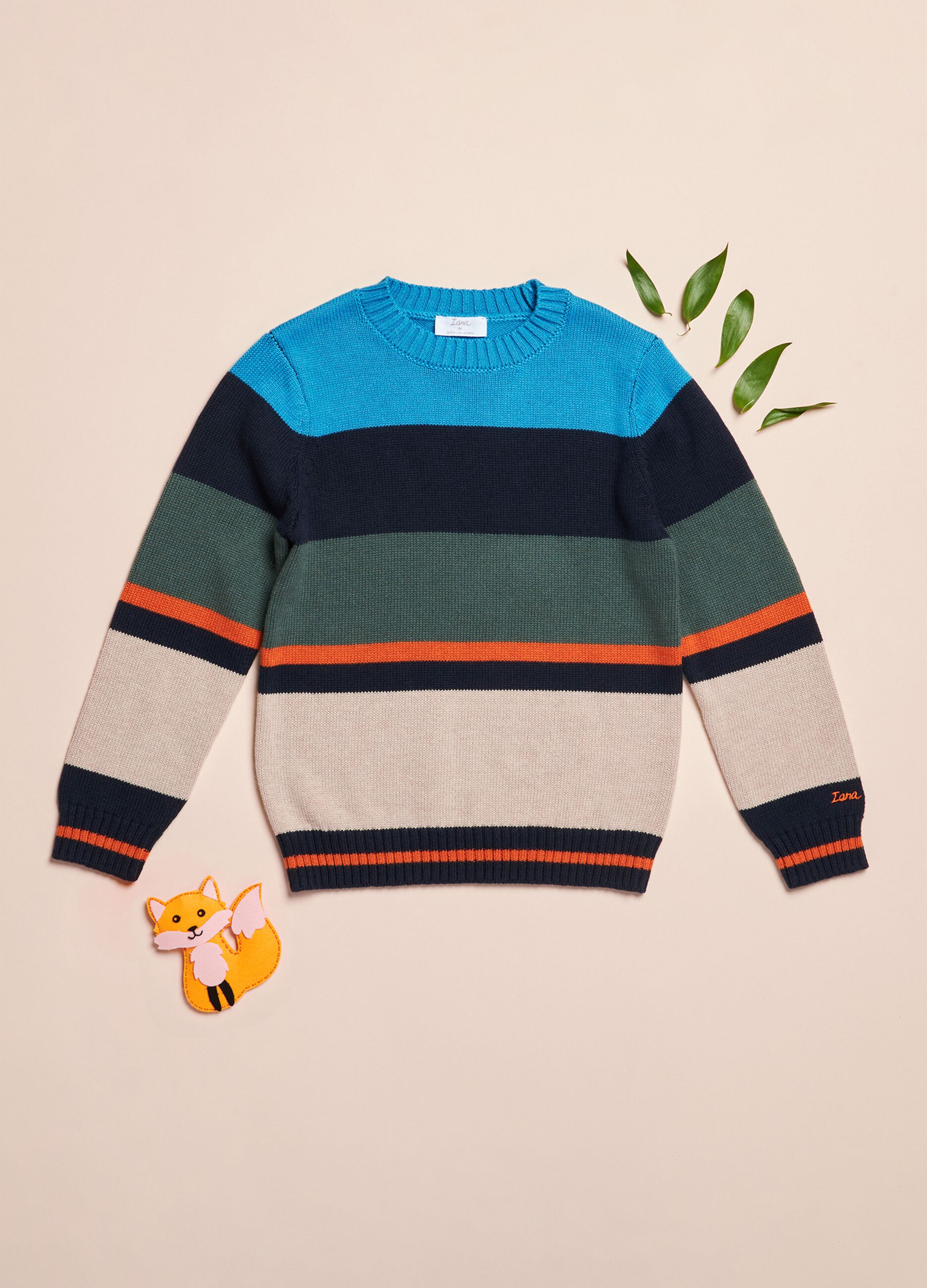 Striped knitted jumper