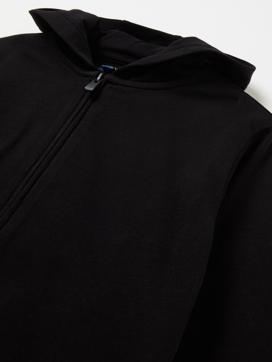 Full-zip sweatshirt in French terry with hood_2