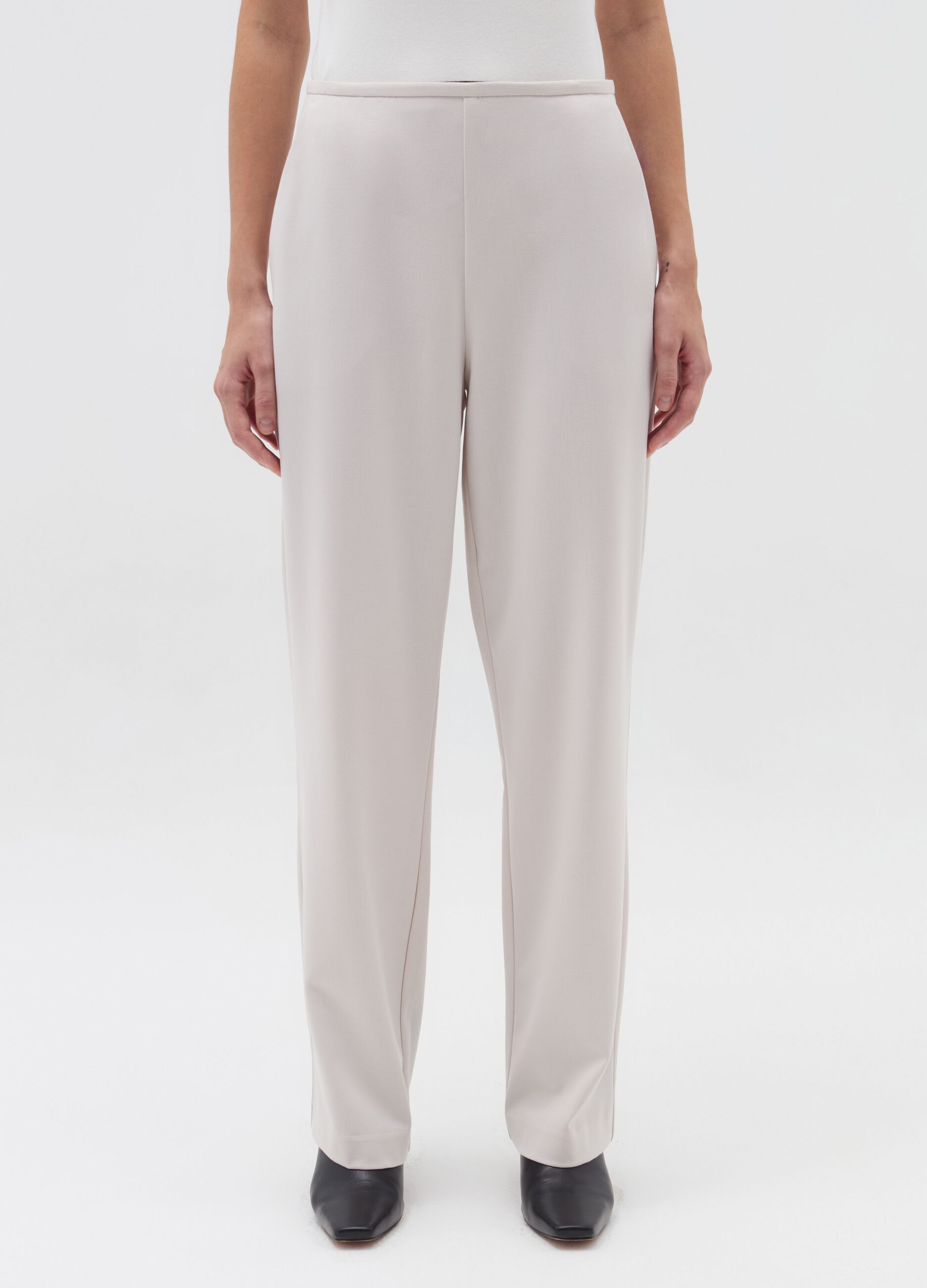 Straight-fit stretch trousers