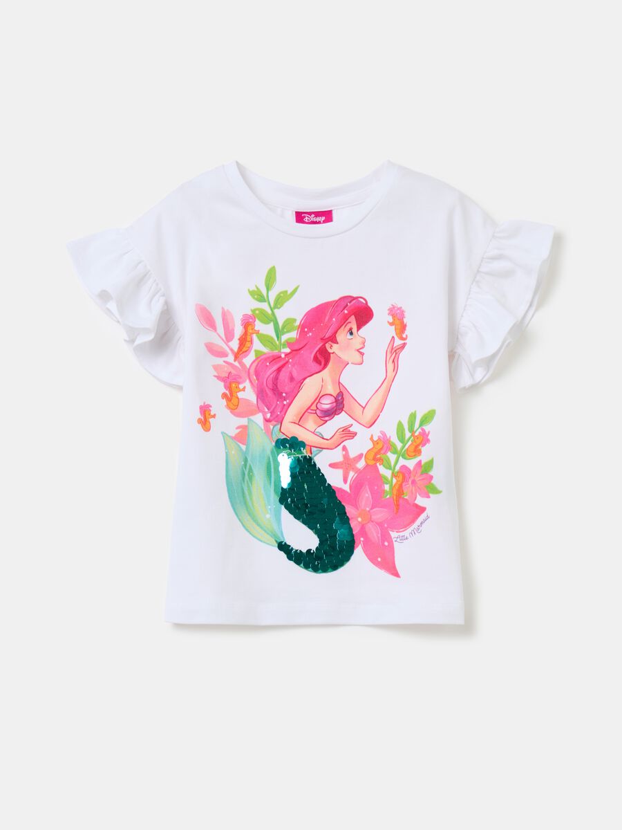 T-shirt with The Little Mermaid print and sequins_0
