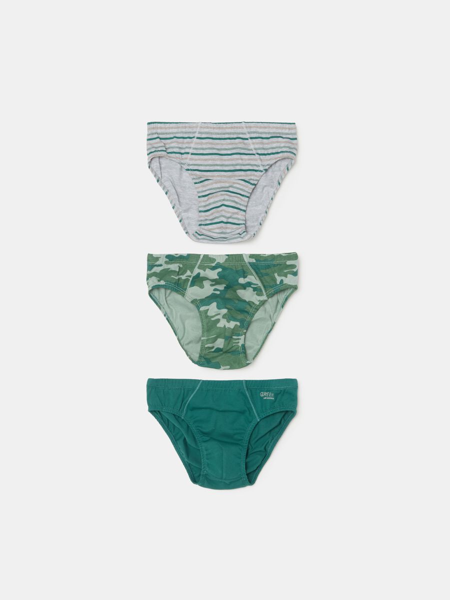 Three-pack camouflage briefs in organic cotton_0