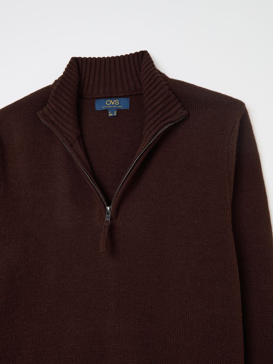 Pullover with half-zip neckline_5