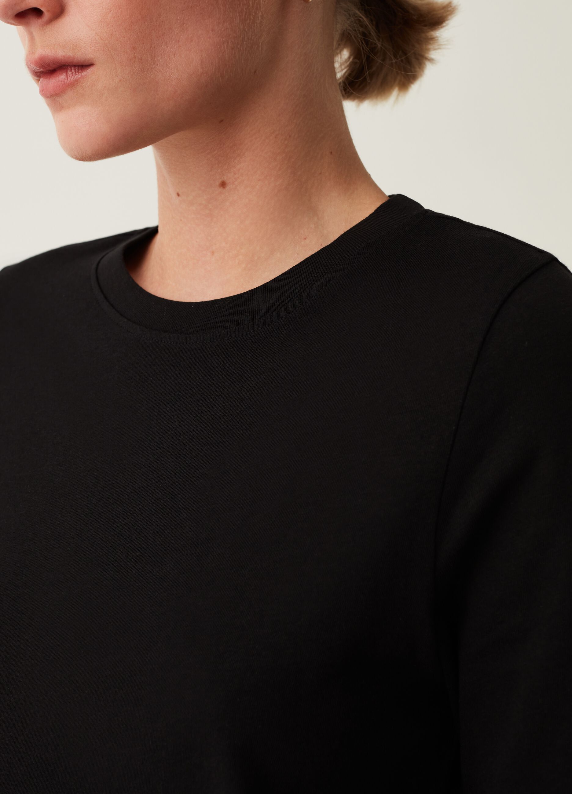 Long-sleeved T-shirt in cotton