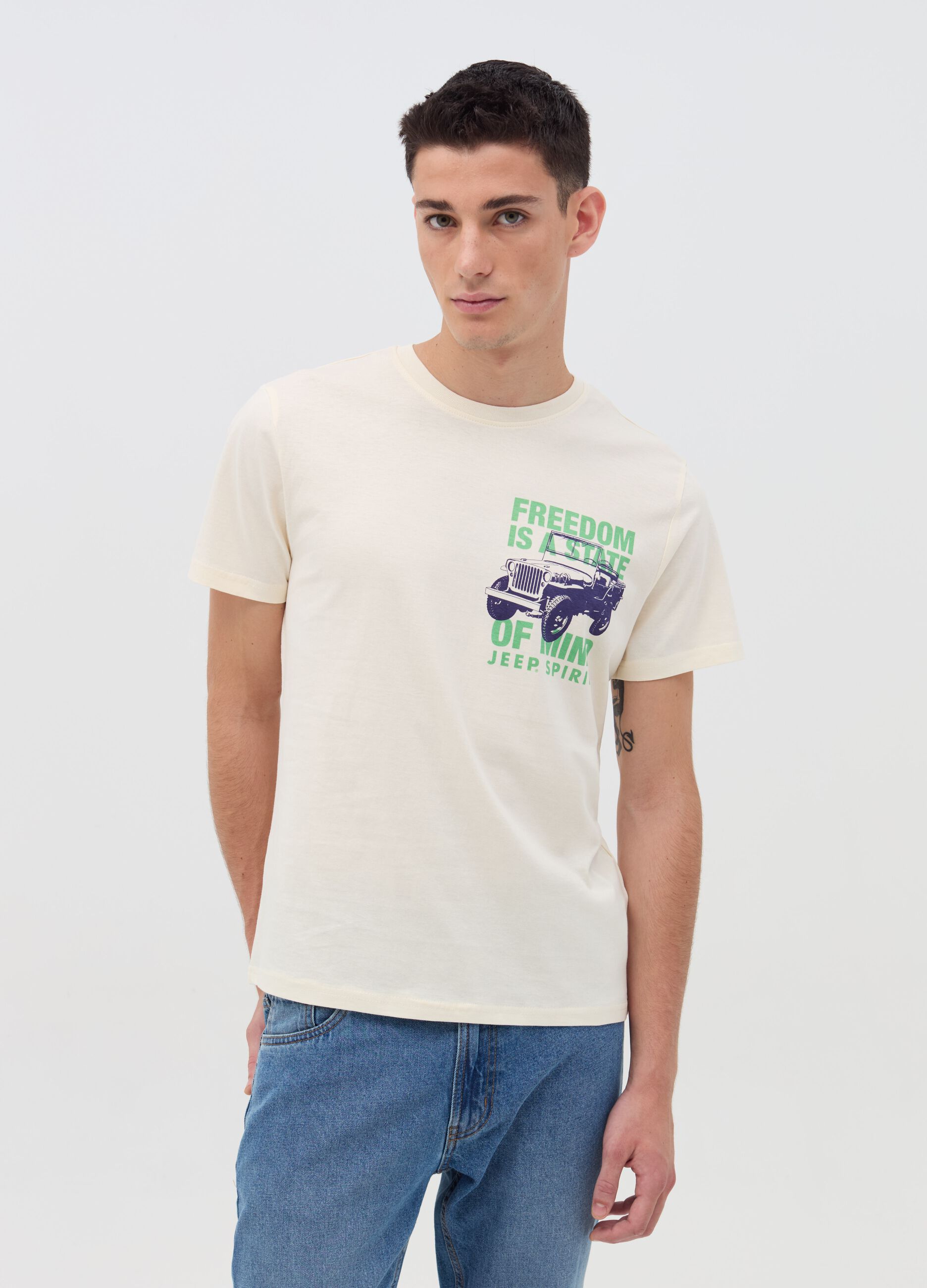 T-shirt con stampa Jeep Spirit