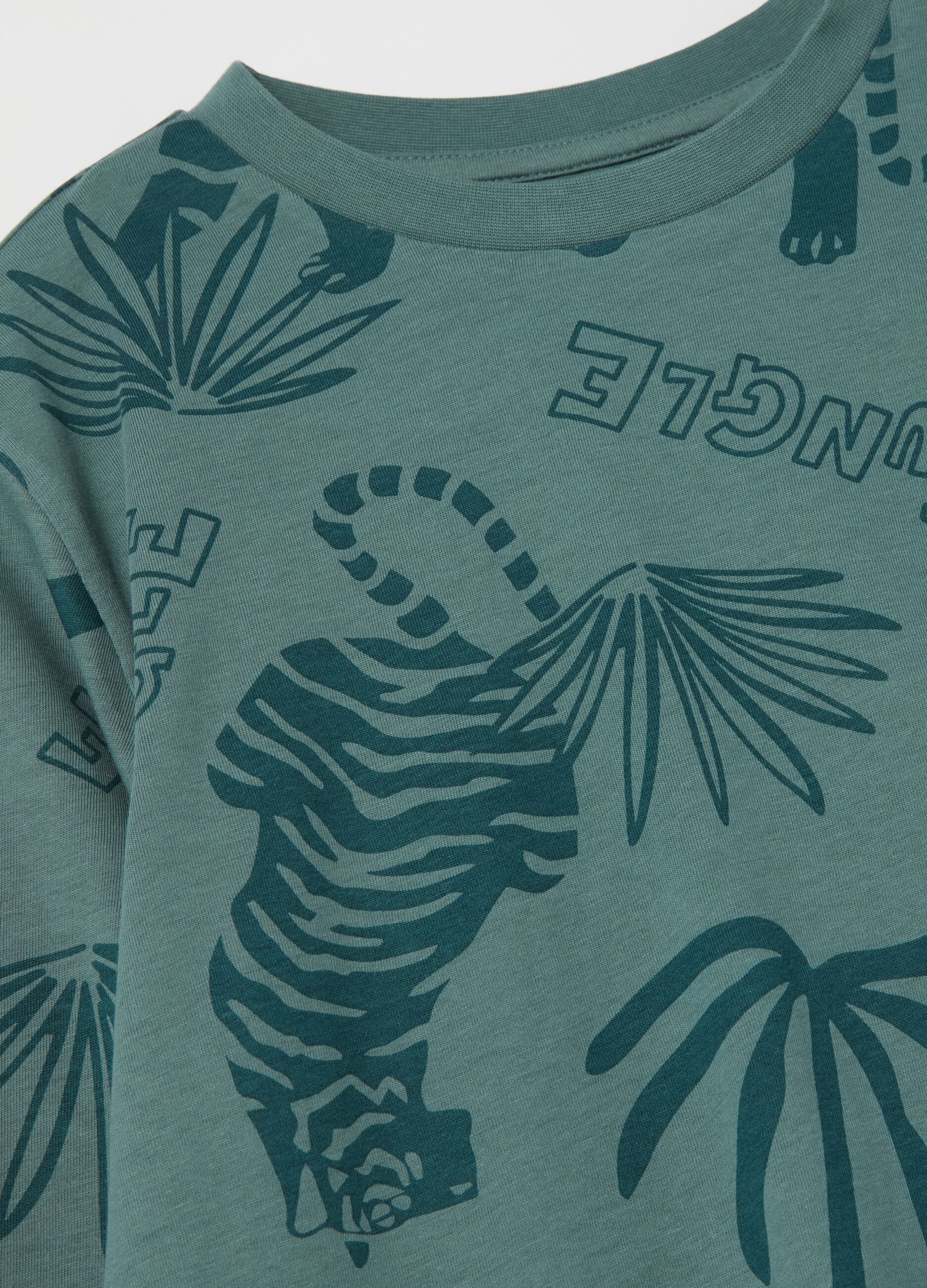 Organic cotton pyjamas with "Jungle” print