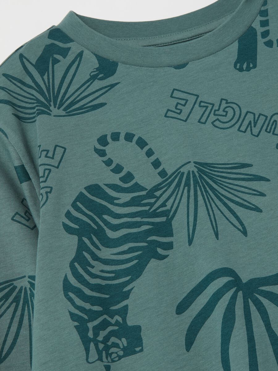 Pigiama in cotone bio con stampa "Jungle"_2