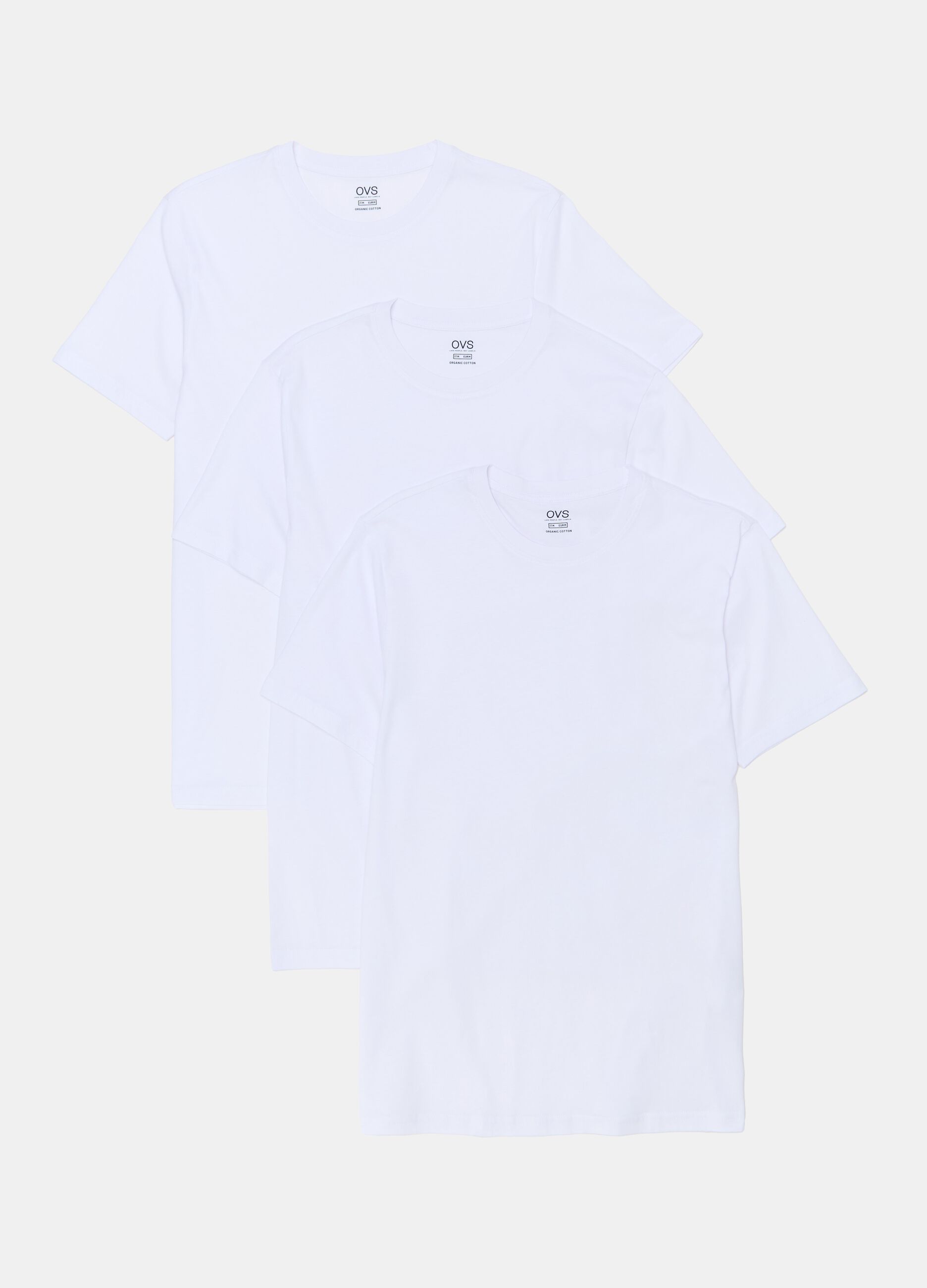 Three-pack organic cotton undershirts