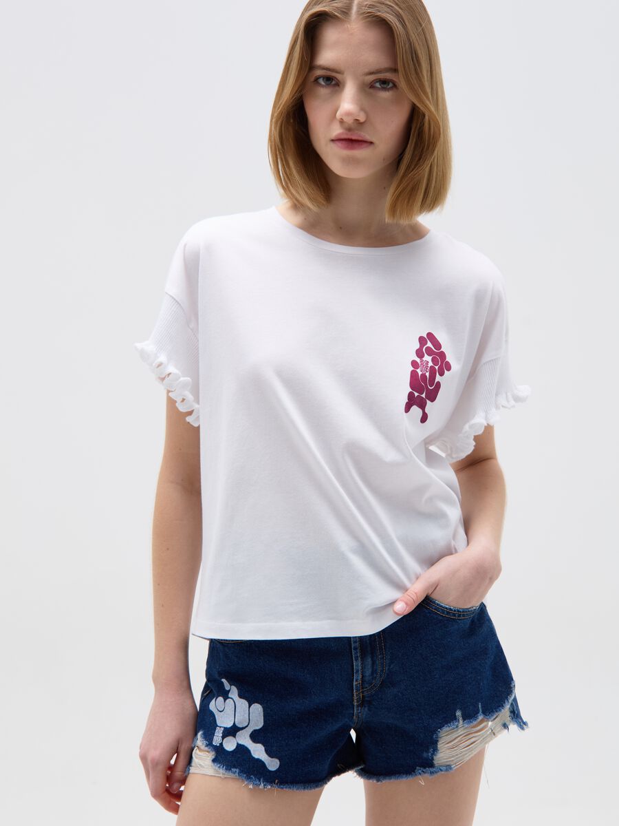 RE-UP T-shirt with frills_1