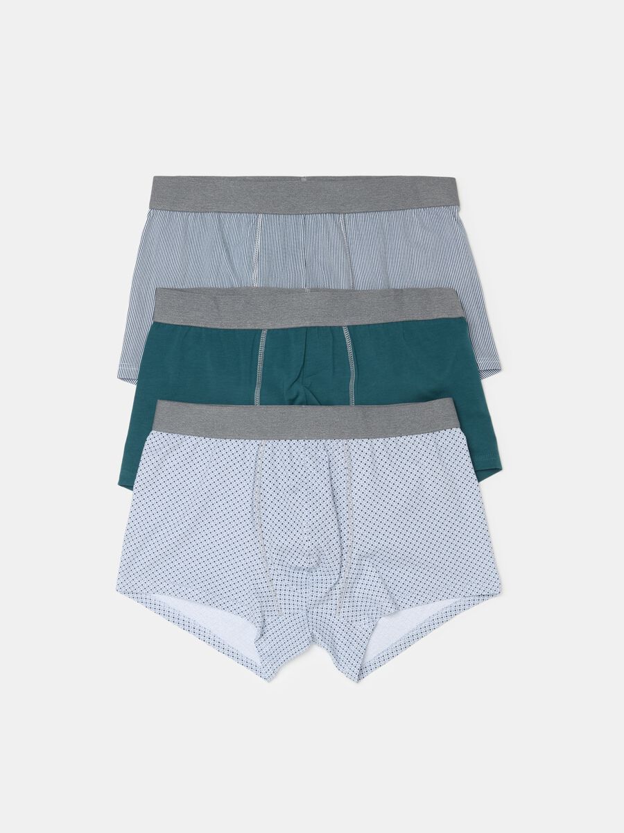 Three-pack boxer shorts with pattern in stretch organic cotton_5