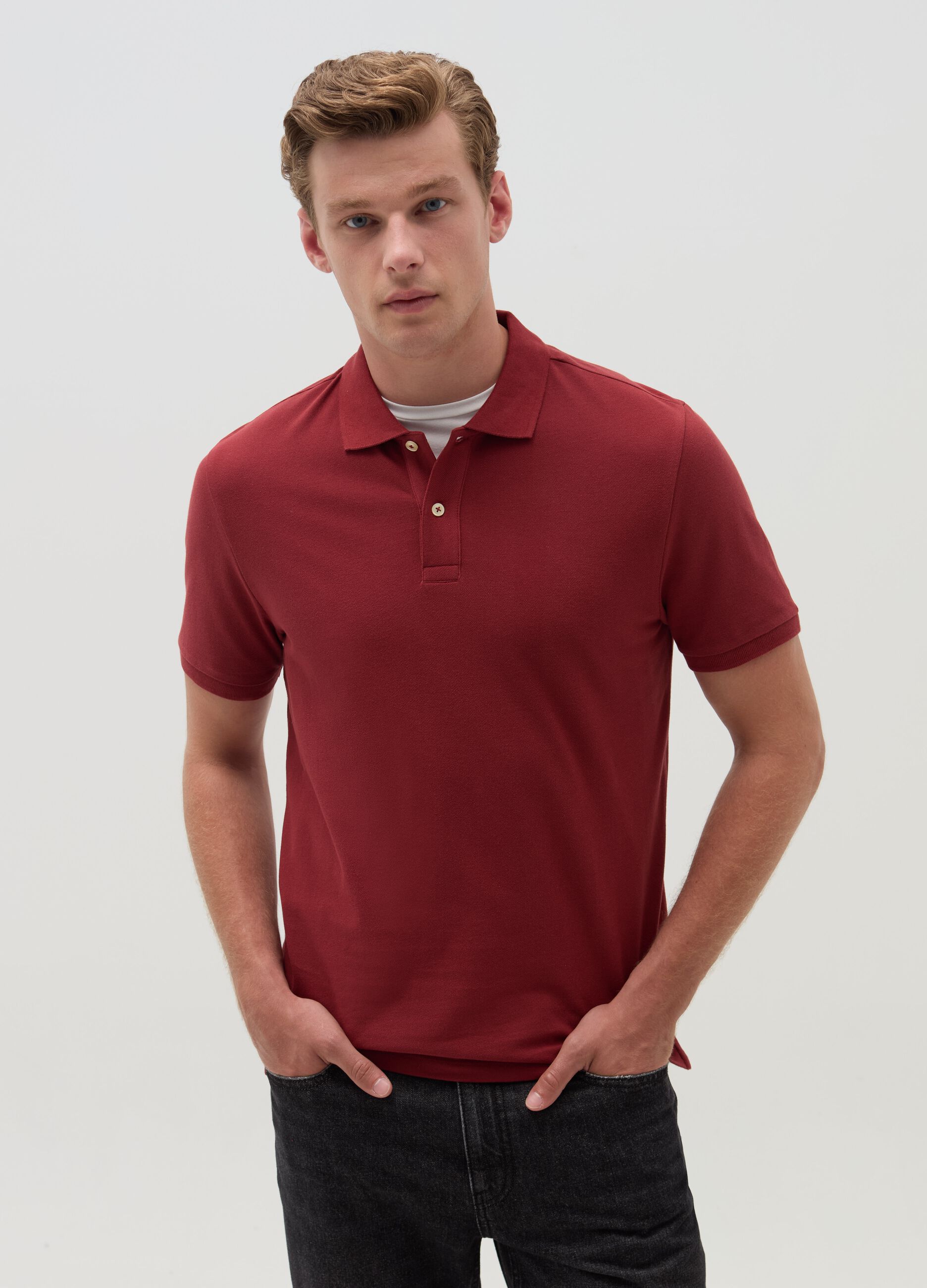 Cotton pique polo shirt