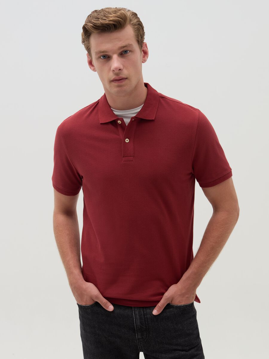 Cotton pique polo shirt_1