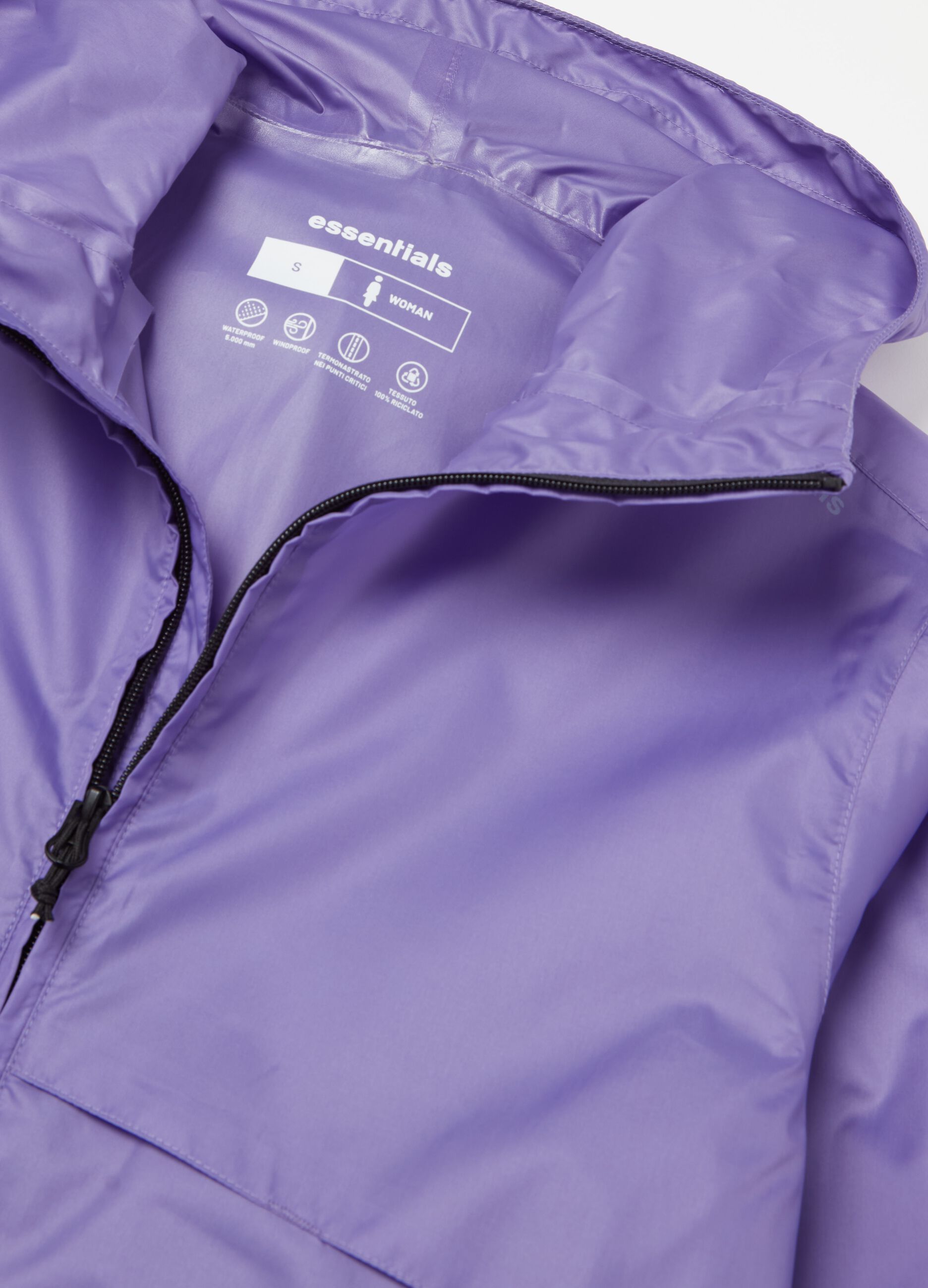 Full-zip waterproof jacket